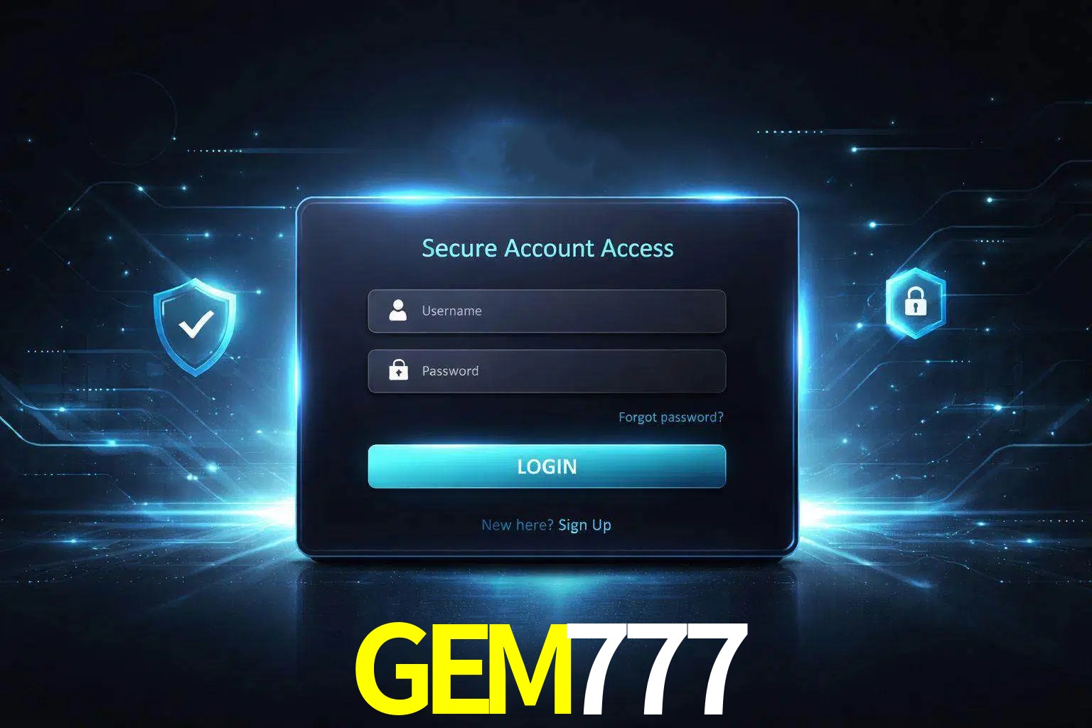 Pantalla de inicio de sesión de cuenta GEM777 para usuarios en México